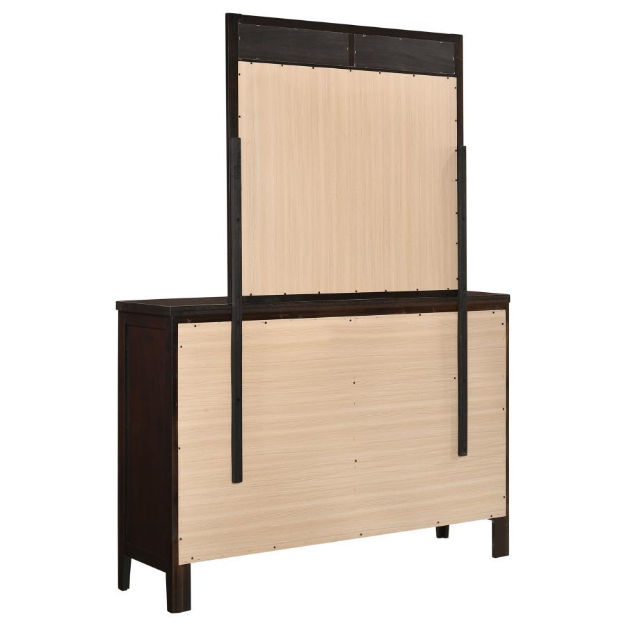 Carlton 6-drawer Dresser with Mirror Cappuccino-6