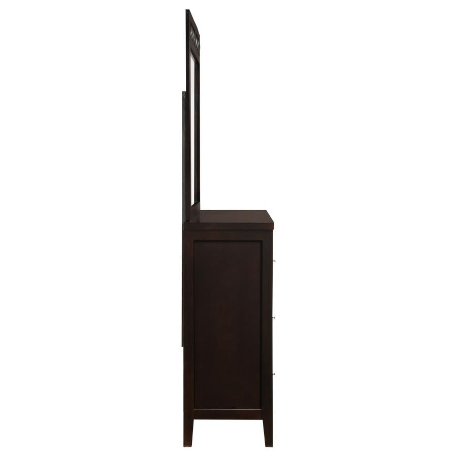 Carlton 6-drawer Dresser with Mirror Cappuccino-9