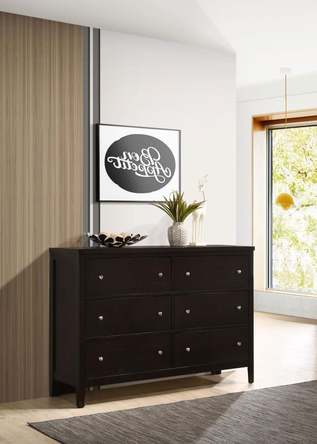 Carlton 6-drawer Dresser Cappuccino-zoom-2