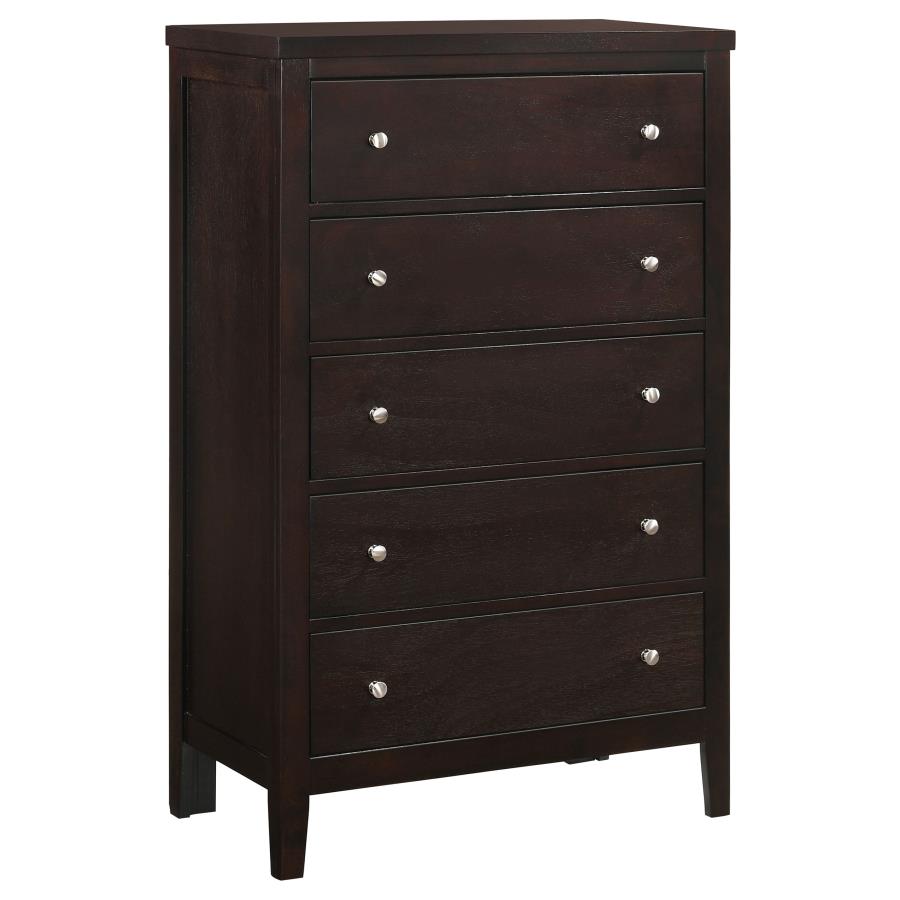 Carlton 5-drawer Bedroom Chest Cappuccino-zoom-1
