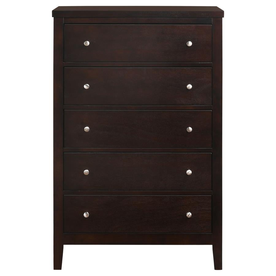 Carlton 5-drawer Bedroom Chest Cappuccino-zoom-3