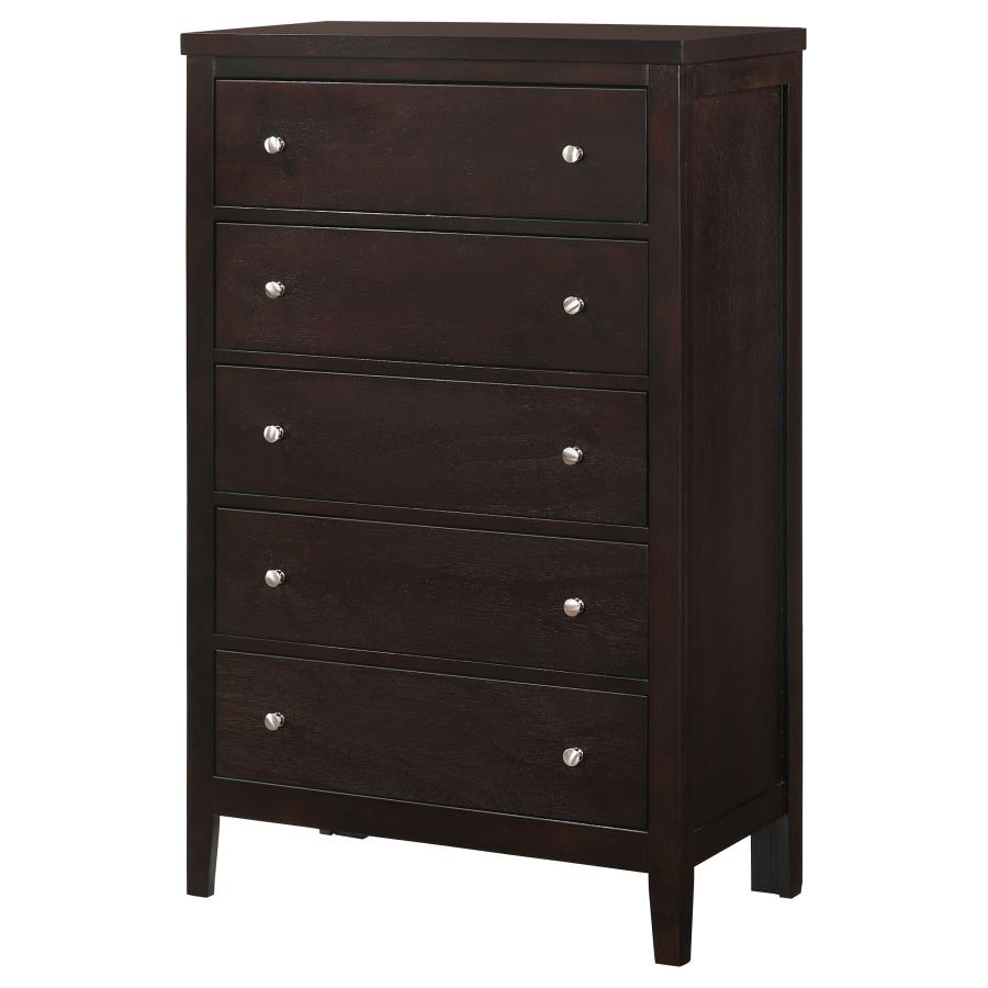 Carlton 5-drawer Bedroom Chest Cappuccino-4