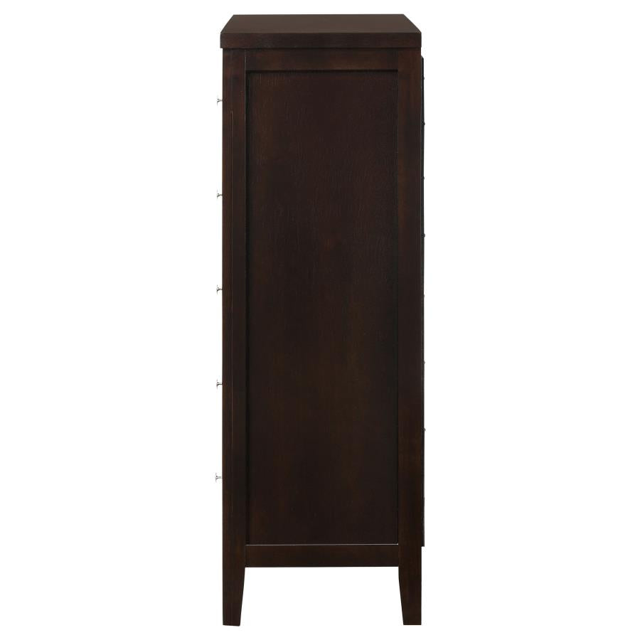Carlton 5-drawer Bedroom Chest Cappuccino-5