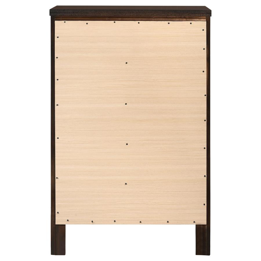 Carlton 5-drawer Bedroom Chest Cappuccino-7