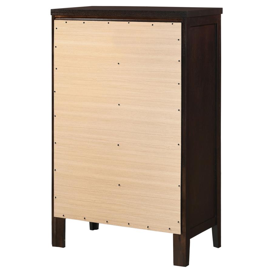 Carlton 5-drawer Bedroom Chest Cappuccino-zoom-8