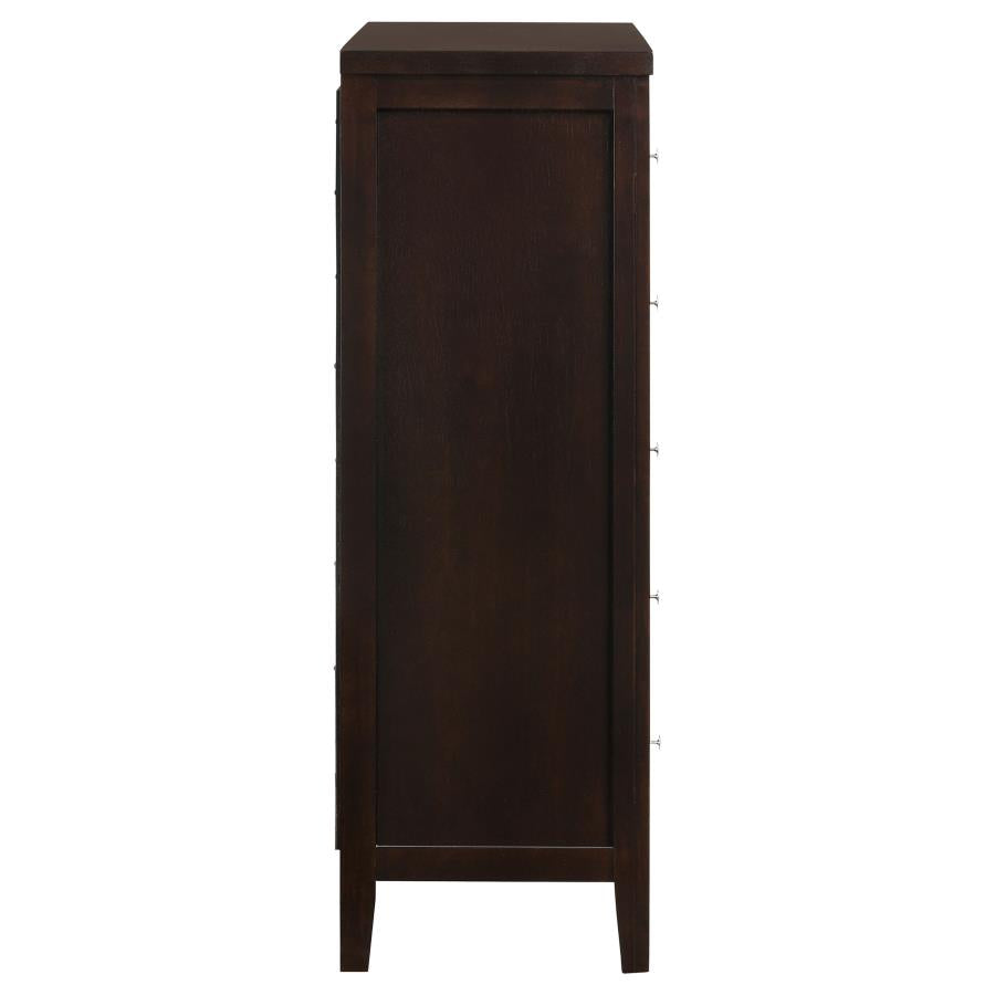 Carlton 5-drawer Bedroom Chest Cappuccino-9