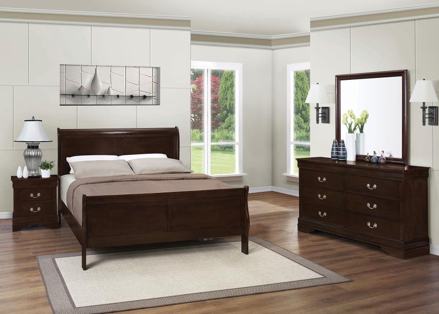 Louis Philippe 4-piece Full Bedroom Set Cappuccino-1