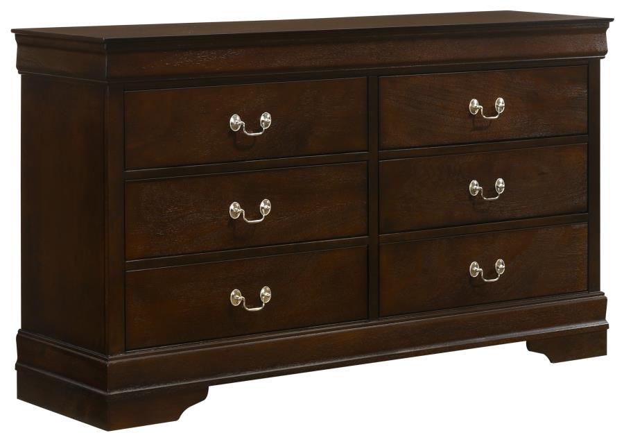 Louis Philippe 4-piece Eastern King Bedroom Set Cappuccino-zoom-8