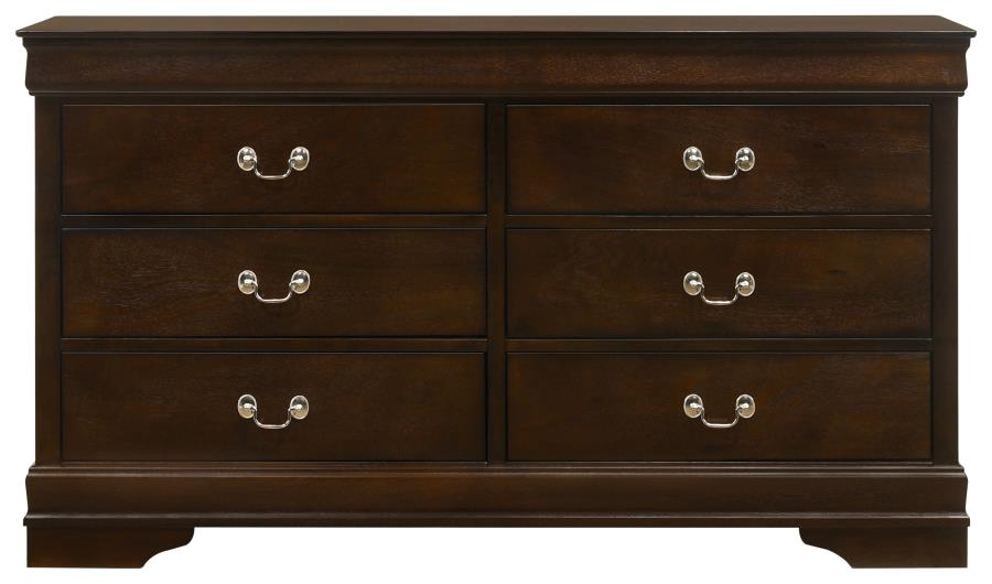 Louis Philippe 4-piece Eastern King Bedroom Set Cappuccino-zoom-9