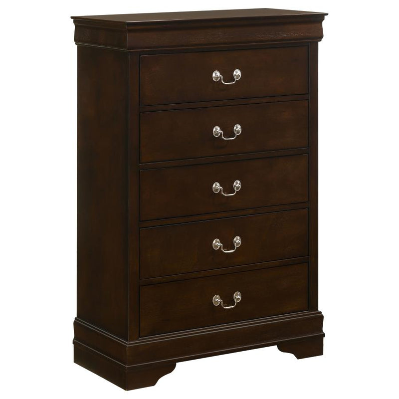 Louis Philippe 5-piece Eastern King Bedroom Set Cappuccino-zoom-