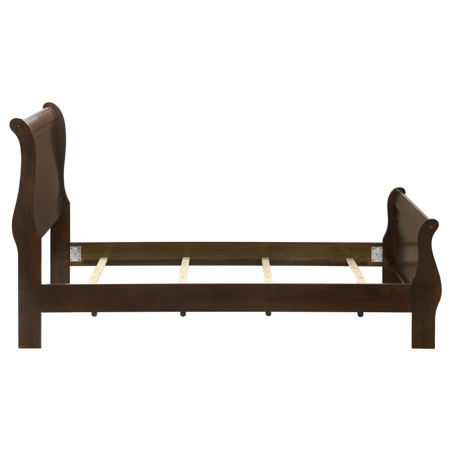 Louis Philippe Wood Twin Sleigh Bed Cappuccino-6