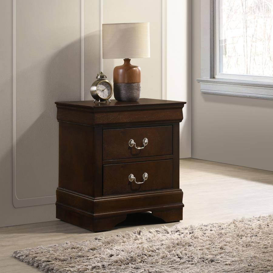 Louis Philippe 2-drawer Nightstand Cappuccino-2