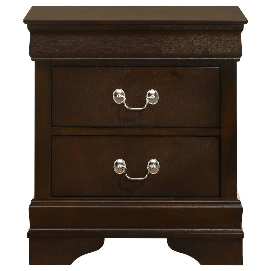 Louis Philippe 2-drawer Nightstand Cappuccino-3