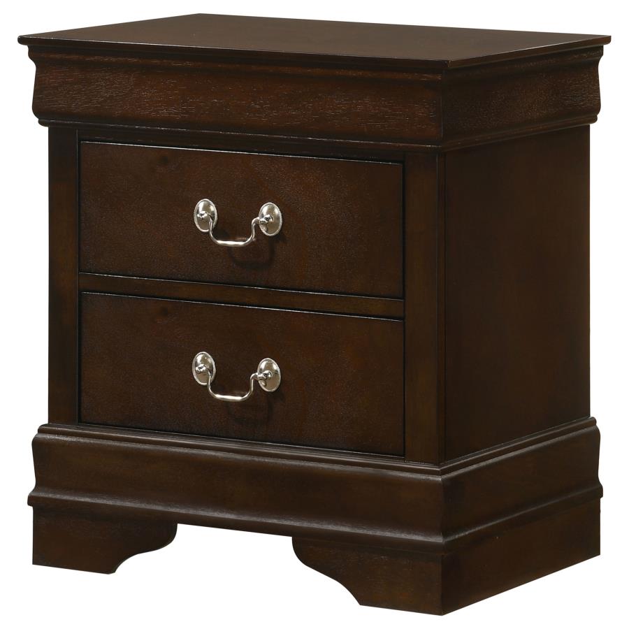 Louis Philippe 2-drawer Nightstand Cappuccino-4