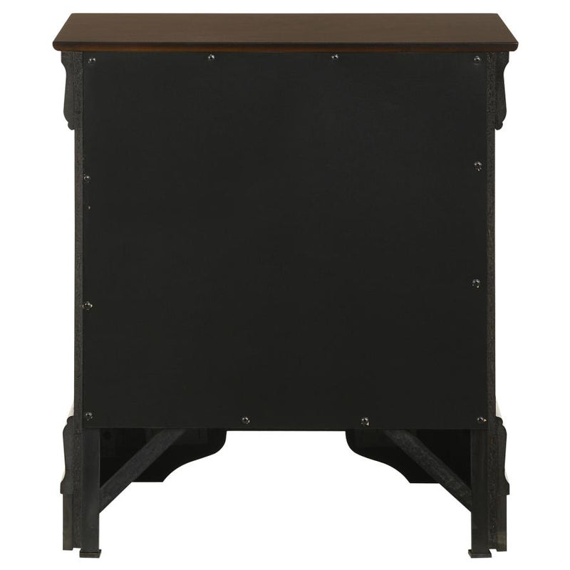 Louis Philippe 2-drawer Nightstand Cappuccino-zoom-