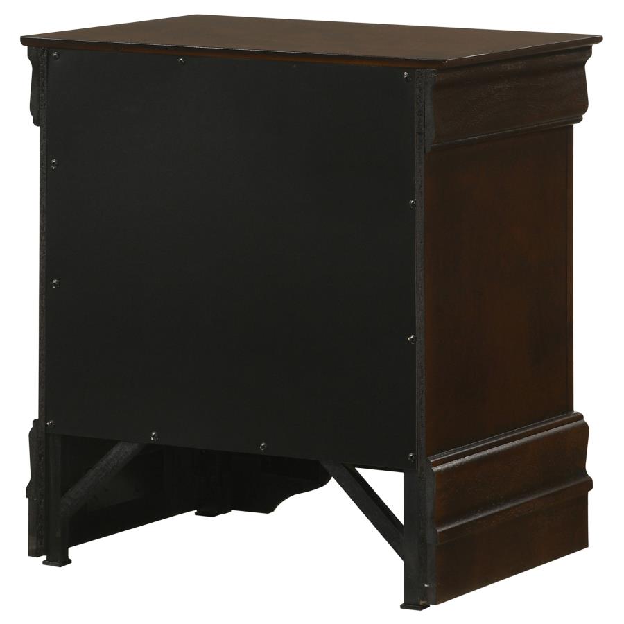 Louis Philippe 2-drawer Nightstand Cappuccino-8