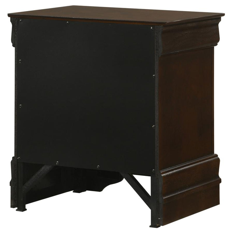 Louis Philippe 2-drawer Nightstand Cappuccino-zoom-