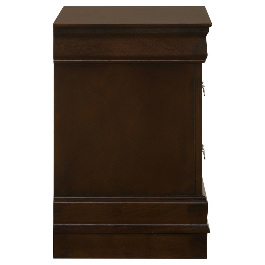 Louis Philippe 2-drawer Nightstand Cappuccino-9