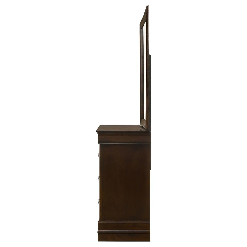 Louis Philippe 6-drawer Dresser with Mirror Cappuccino-zoom-