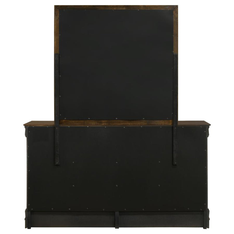 Louis Philippe 6-drawer Dresser with Mirror Cappuccino-zoom-