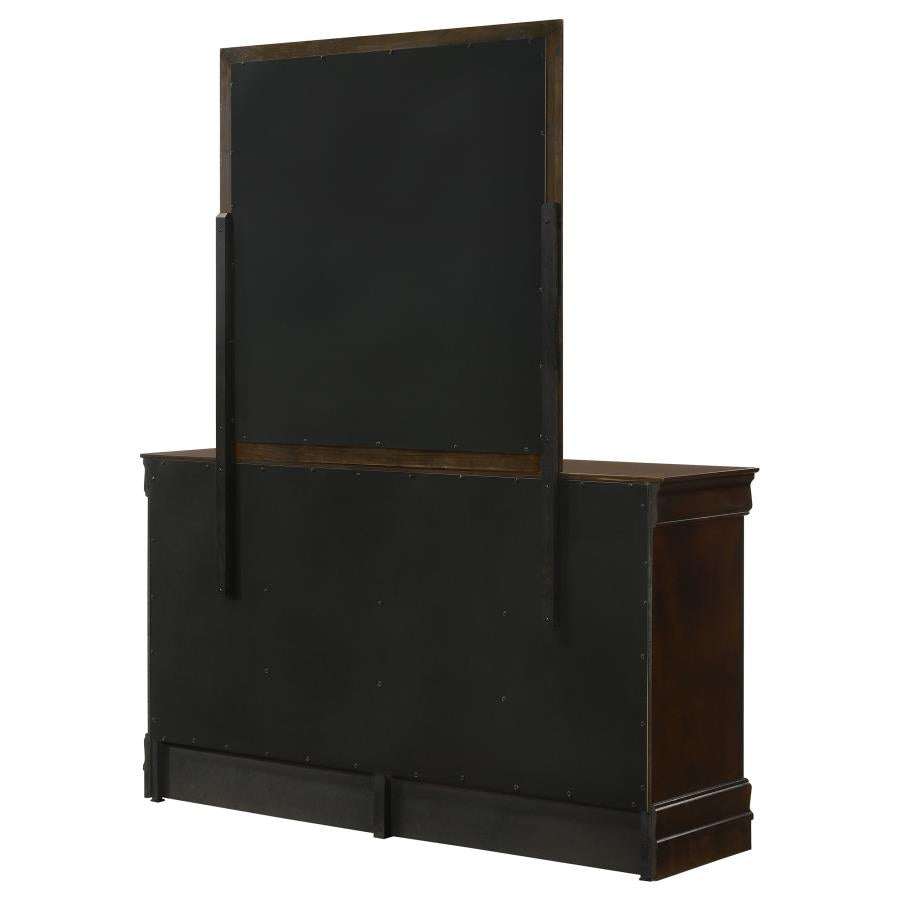 Louis Philippe 6-drawer Dresser with Mirror Cappuccino-zoom-8