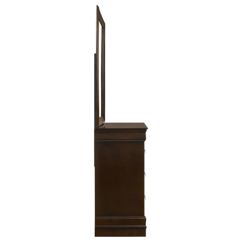 Louis Philippe 6-drawer Dresser with Mirror Cappuccino-zoom-