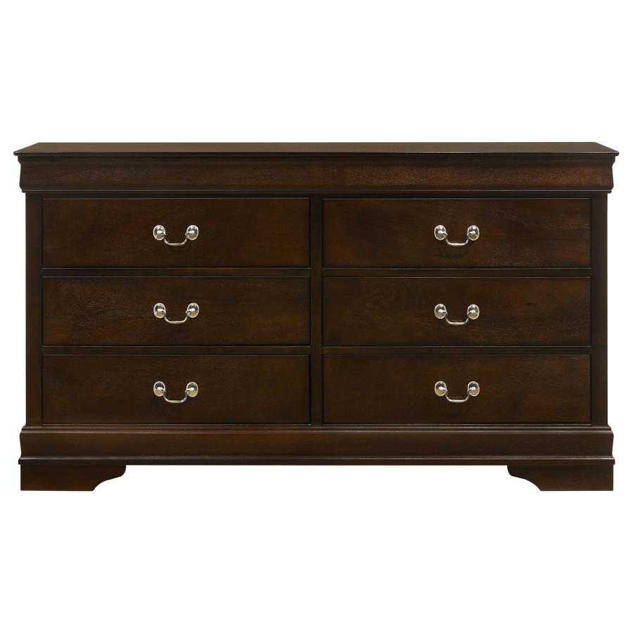 Louis Philippe 6-drawer Dresser Cappuccino-zoom-3