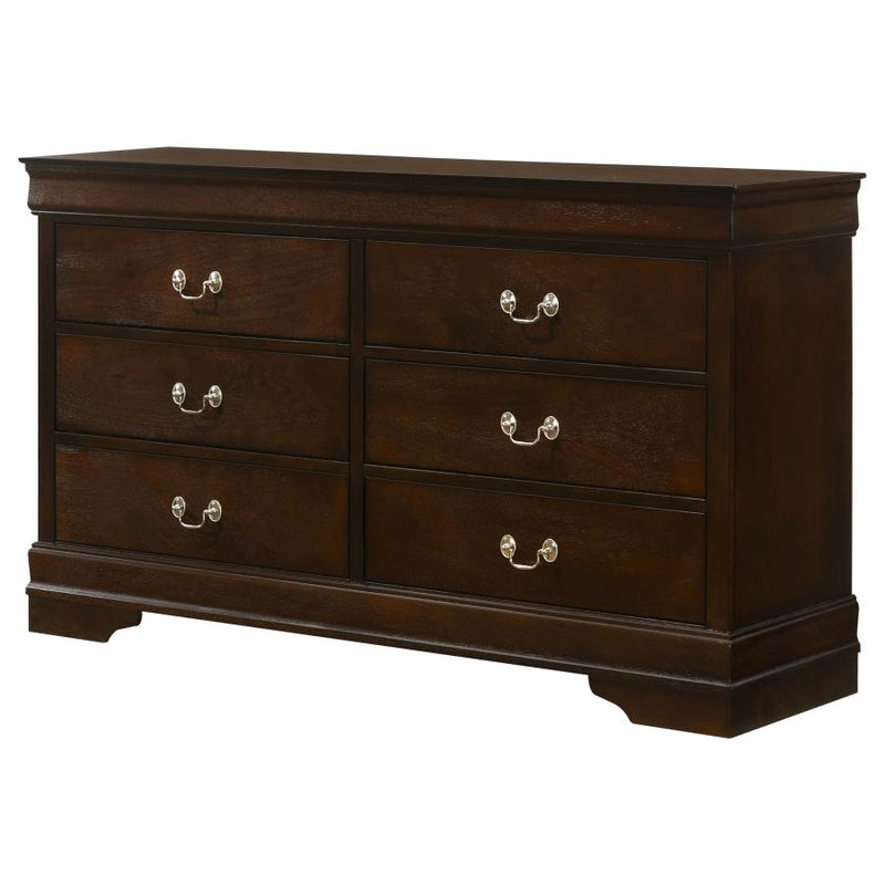 Louis Philippe 6-drawer Dresser Cappuccino-zoom-