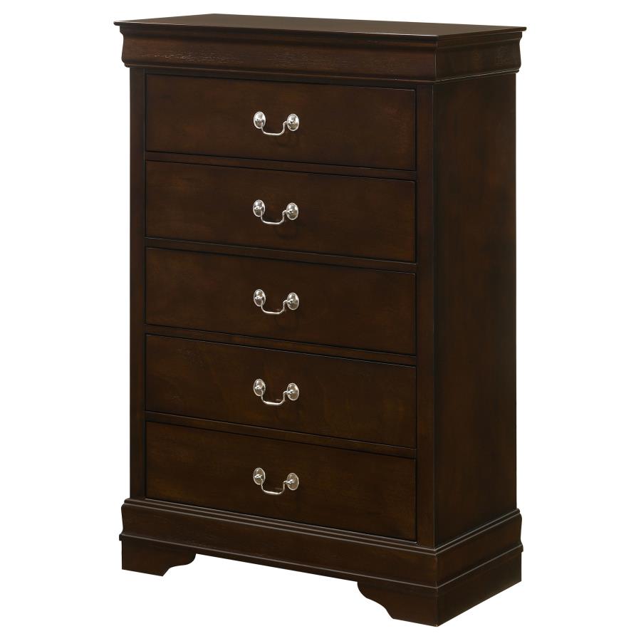 Louis Philippe 5-drawer Bedroom Chest Cappuccino-zoom-4