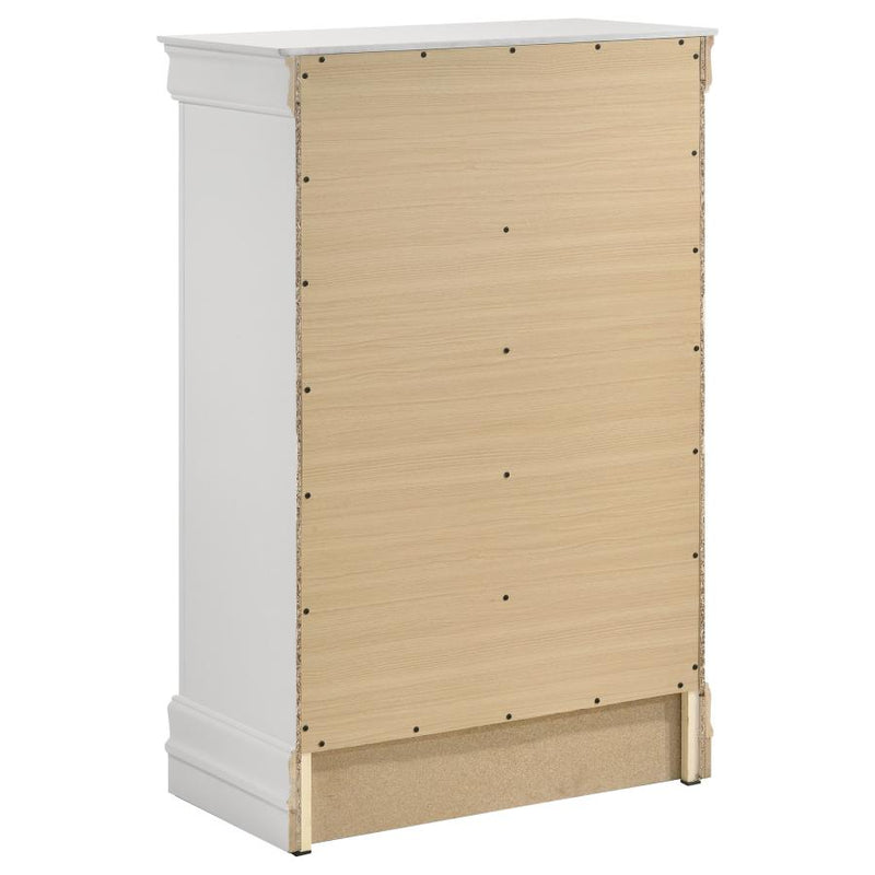 Louis Philippe 5-piece Full Bedroom Set White-zoom-