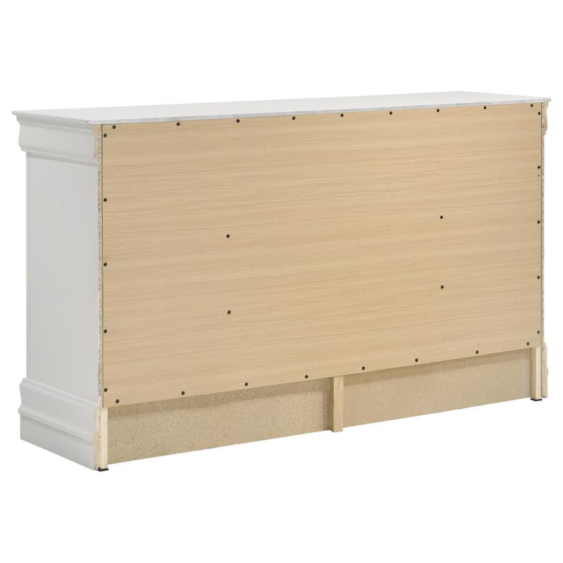 Louis Philippe 4-piece Eastern King Bedroom Set White-zoom-