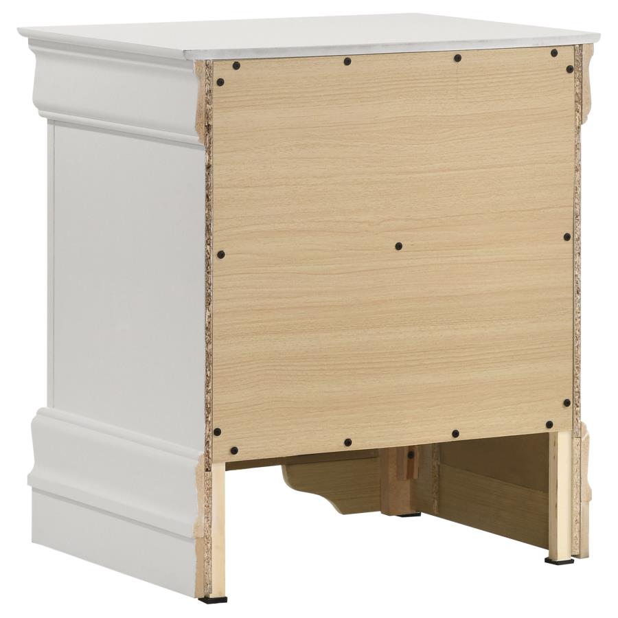 Louis Philippe 5-piece Queen Bedroom Set White-6