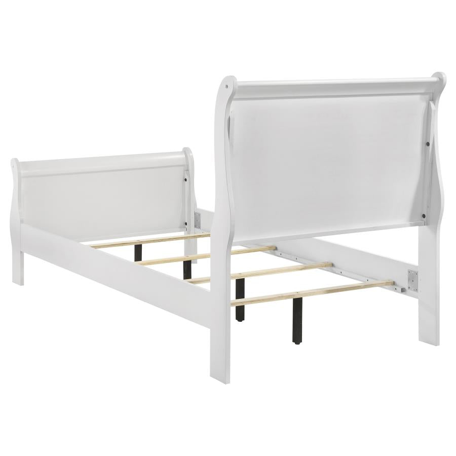 Louis Philippe 47-inch Twin Sleigh Panel Bed White-zoom-4