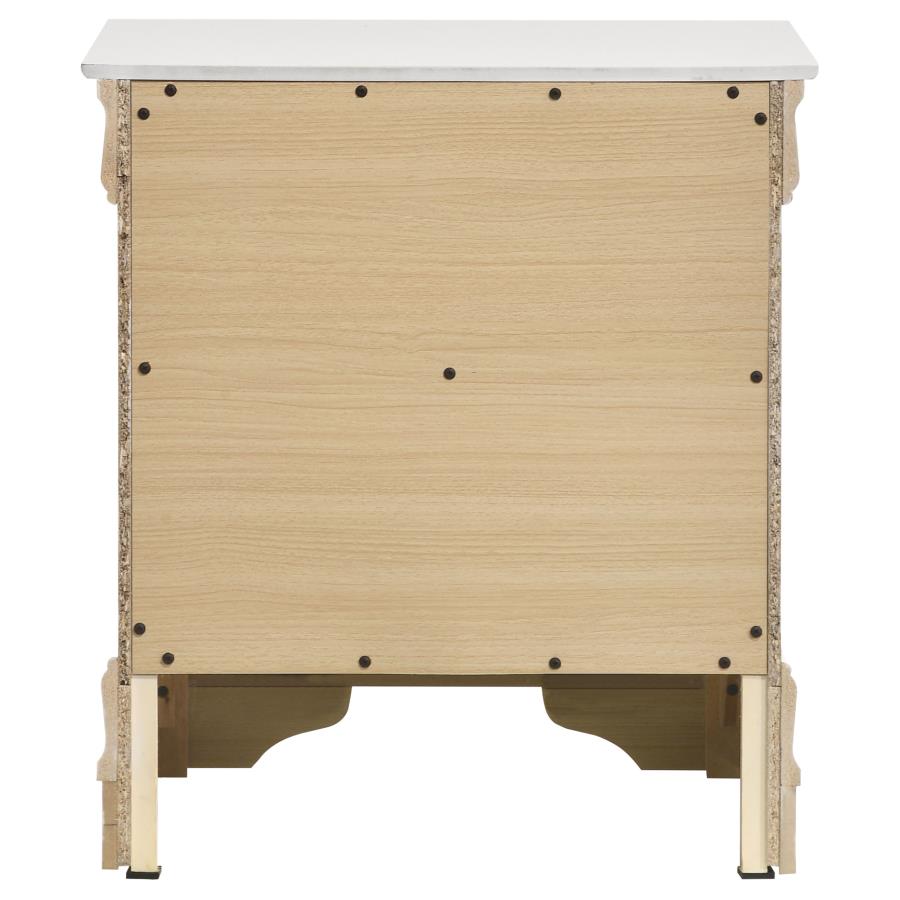 Louis Philippe 2-drawer Nightstand Bedside Table White-7