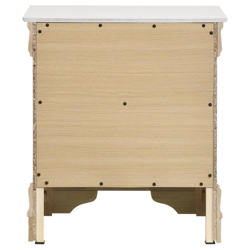 Louis Philippe 2-drawer Nightstand Bedside Table White-zoom-