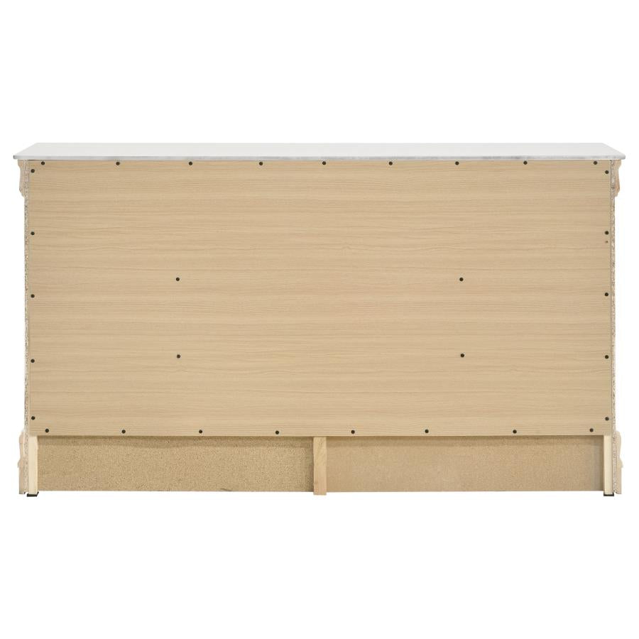 Louis Philippe 6-drawer Dresser White-7