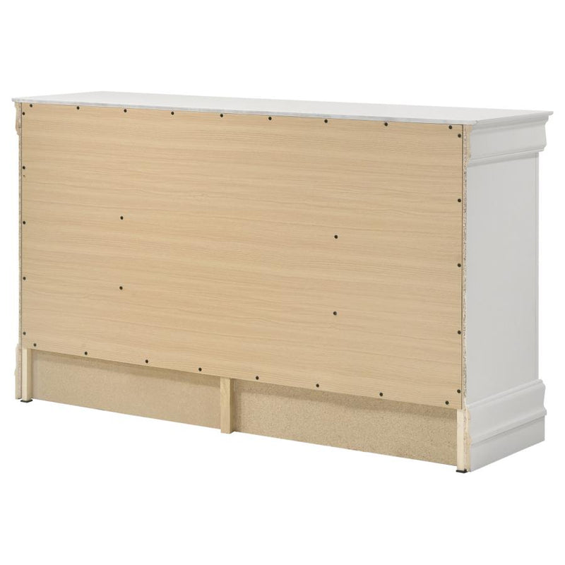 Louis Philippe 6-drawer Dresser White-zoom-