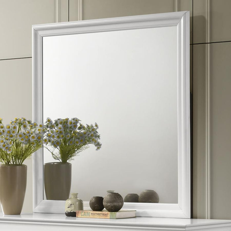 Louis Philippe Dresser Mirror White-zoom-