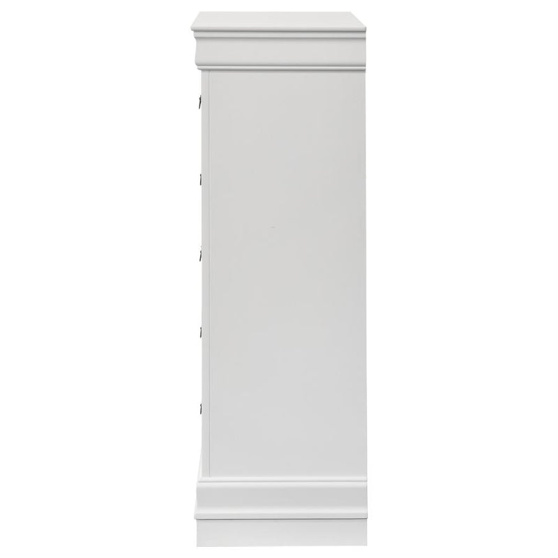 Louis Philippe 5-drawer Bedroom Chest White-zoom-