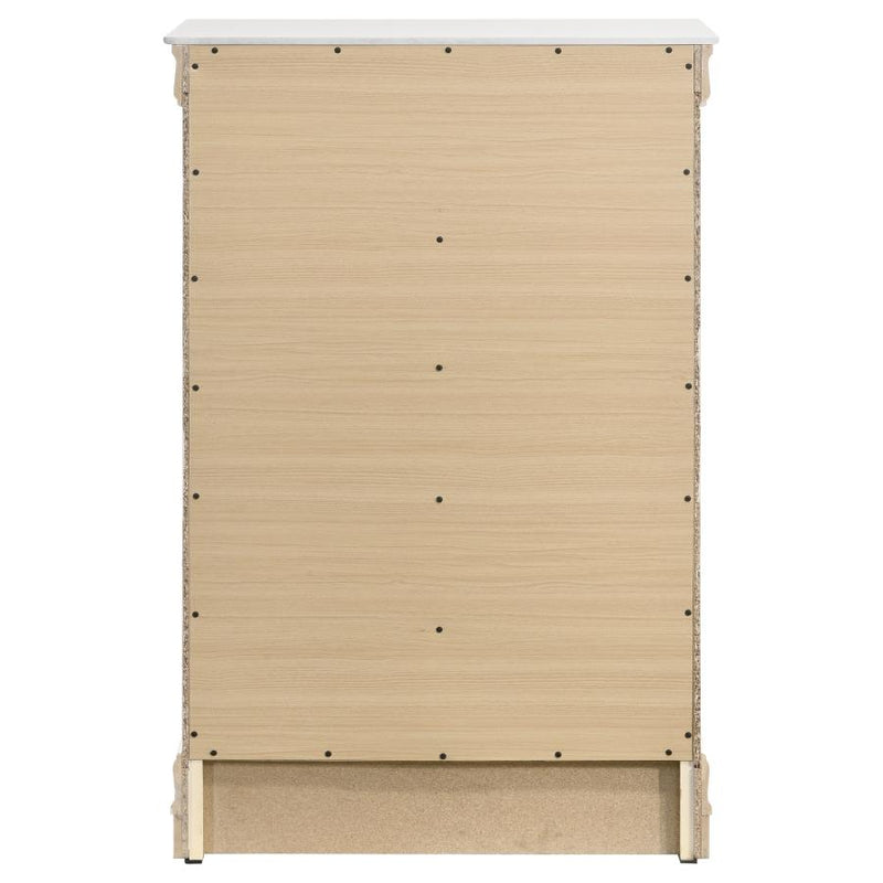 Louis Philippe 5-drawer Bedroom Chest White-zoom-