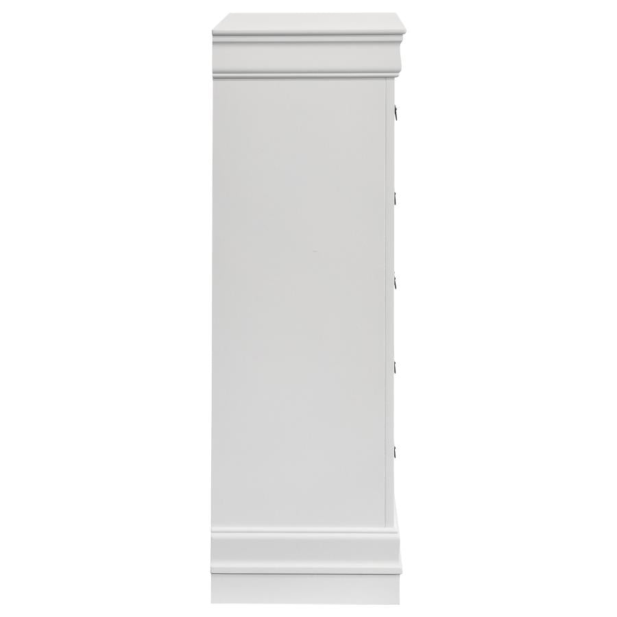 Louis Philippe 5-drawer Bedroom Chest White-9