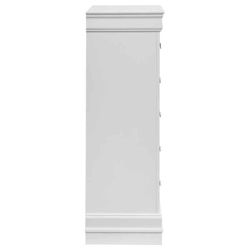 Louis Philippe 5-drawer Bedroom Chest White-zoom-