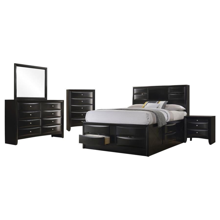 Briana 5-piece Eastern King Bedroom Set Black-2
