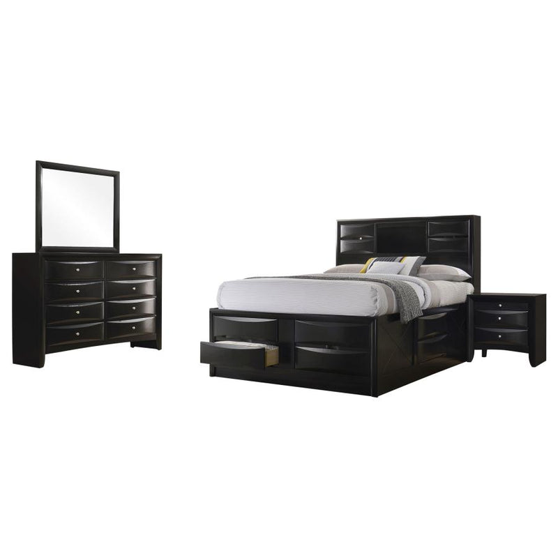 Briana 4-piece California King Bedroom Set Black-zoom-