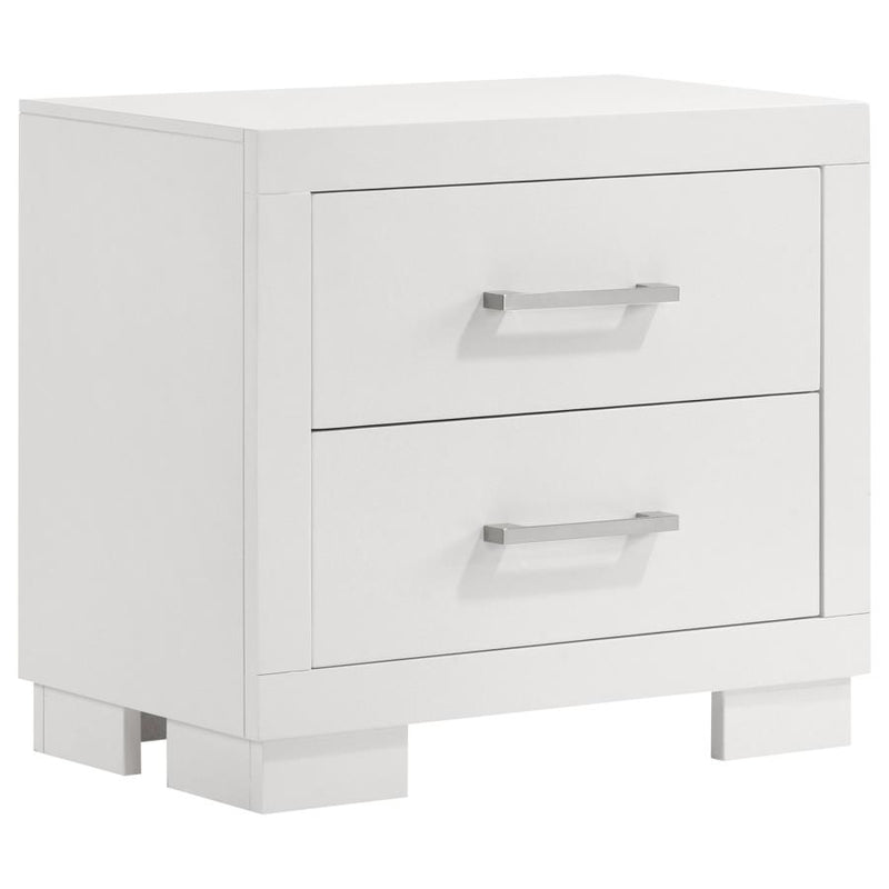 Jessica 5-piece Eastern King LED Bedroom Set Snow White-zoom-