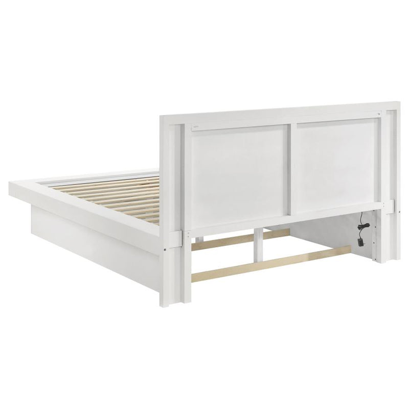 Jessica 5-piece Queen LED Bedroom Set Snow White-zoom-