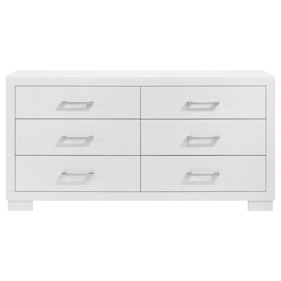 Jessica 5-piece Queen LED Bedroom Set Snow White-10