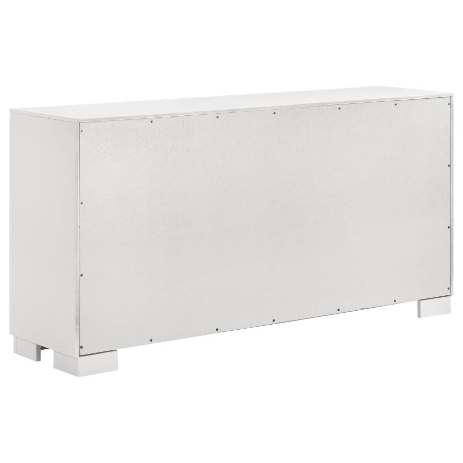 Jessica 5-piece Queen LED Bedroom Set Snow White-8
