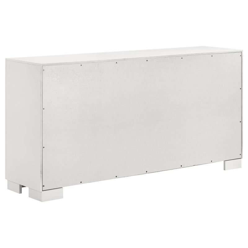 Jessica 5-piece Queen LED Bedroom Set Snow White-zoom-