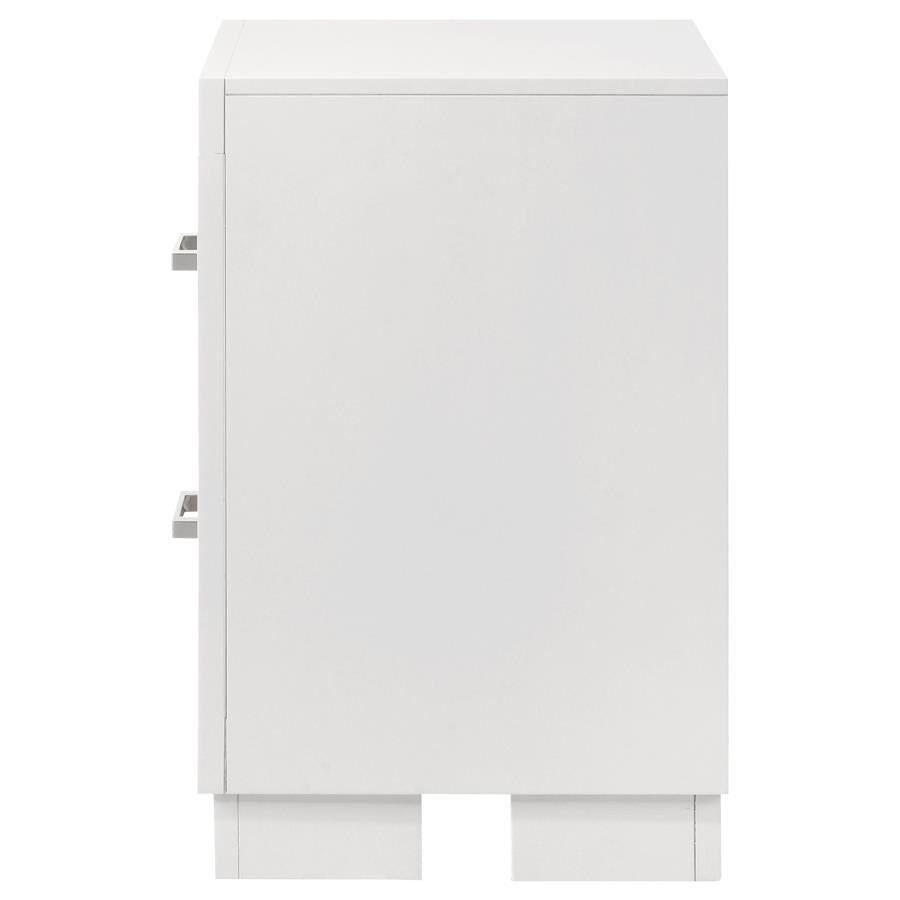 Jessica 2-drawer Nightstand Snow White-zoom-5